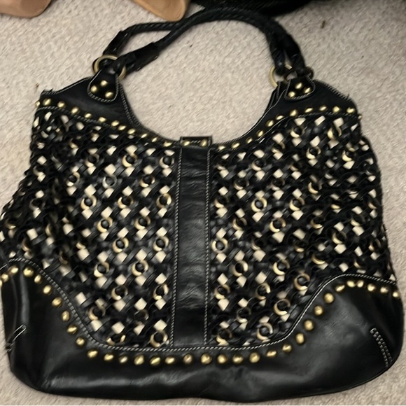 Rafe New York Black Woven Leather - Picture 2 of 4